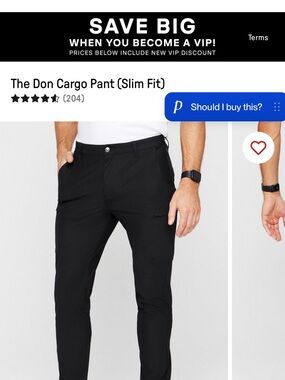 Fabletics Black Men’s Cargo Pants